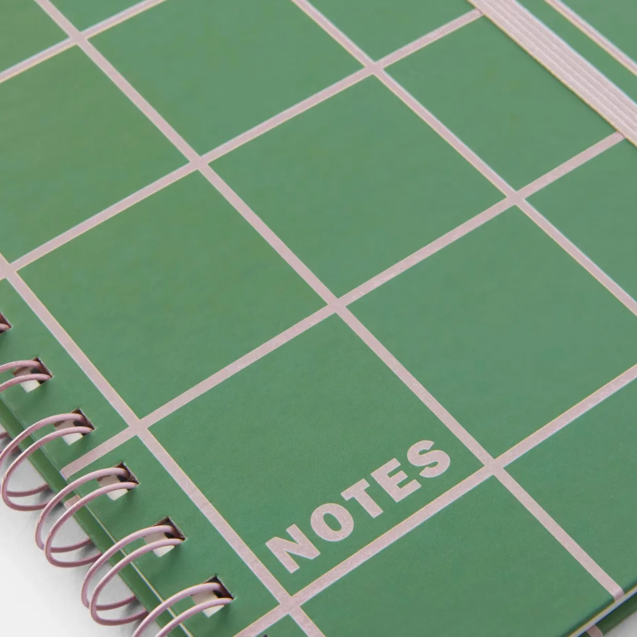 Linjerad anteckningsbok KIT Check A5 Grön/ljusrosa