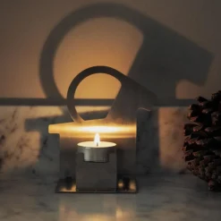 Ljuslykta Pop-Up Julbock Mässing