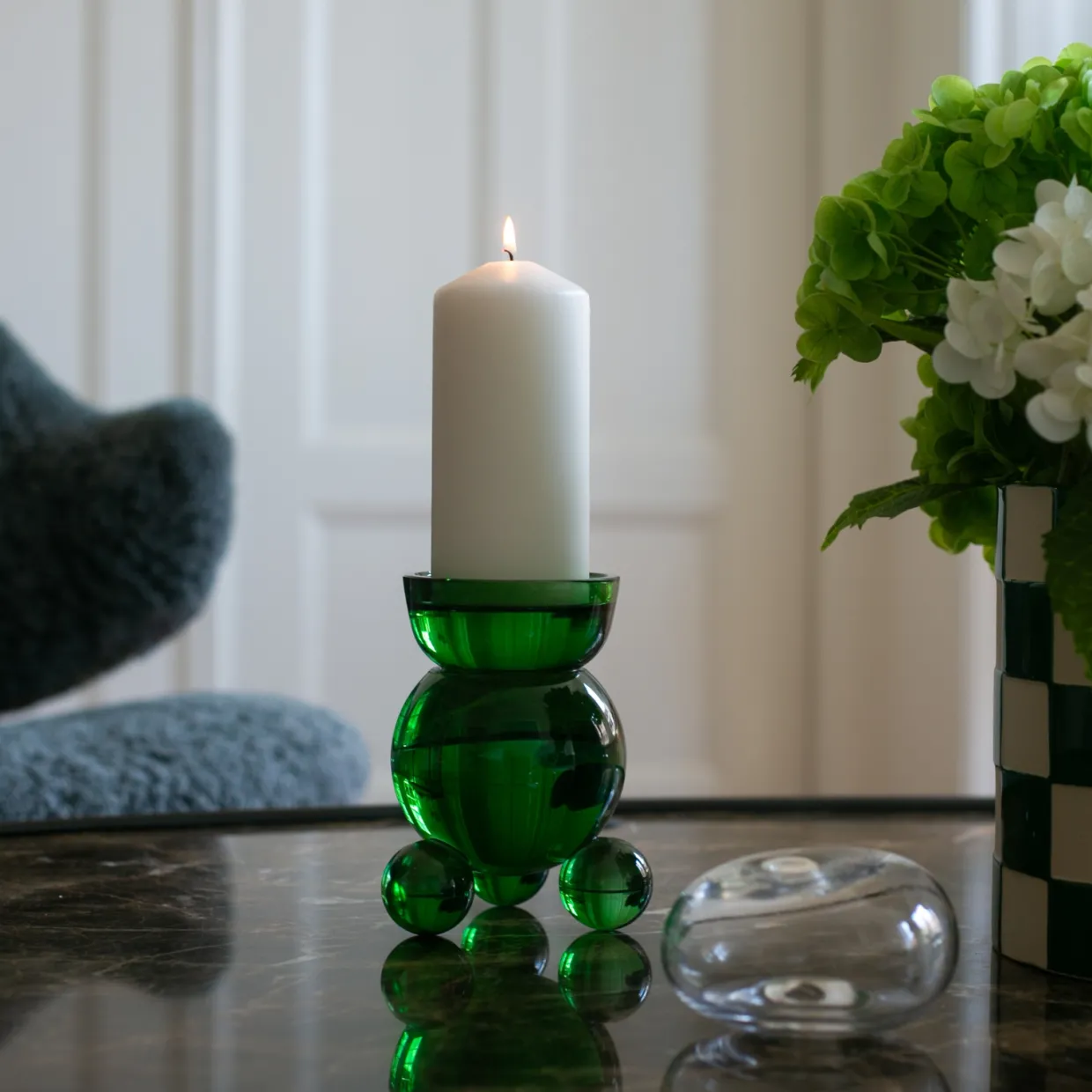 Ljusstake DT Kulan L Grön