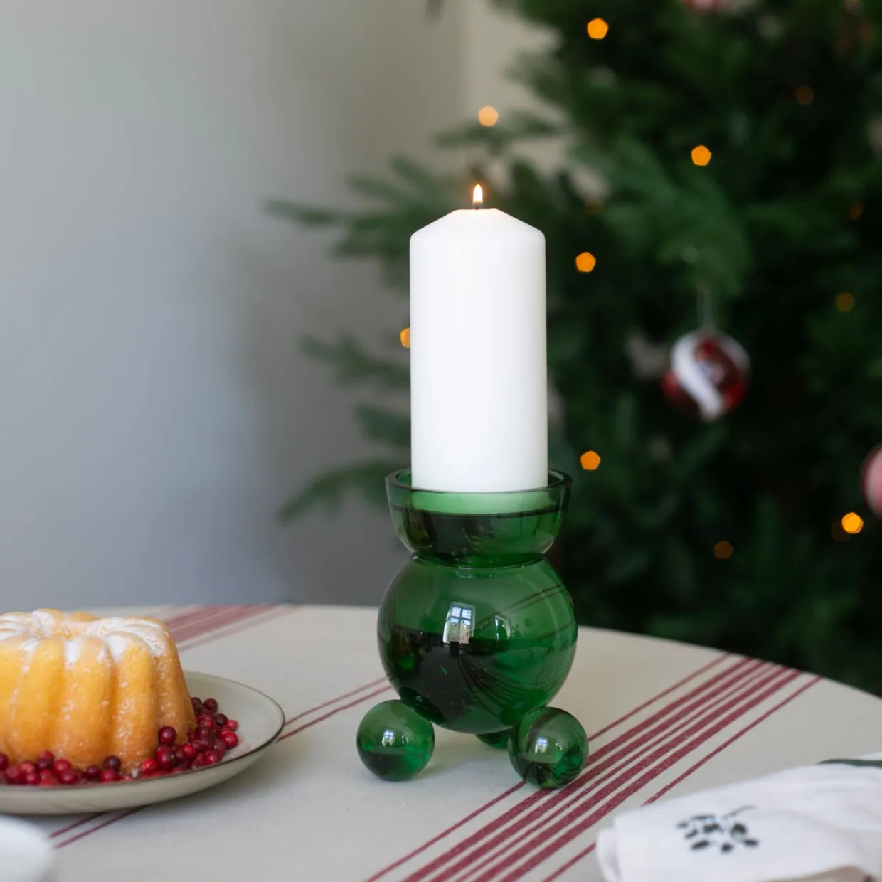 Ljusstake DT Kulan L Grön