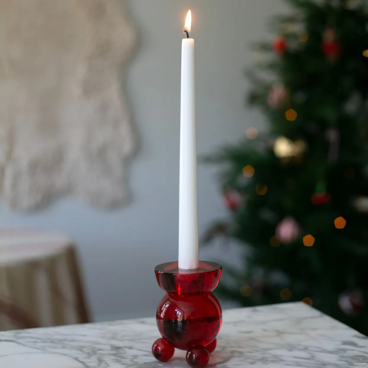 Ljusstake DT Kulan S Röd