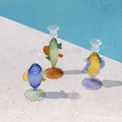 Ljusstake Fish  Blå