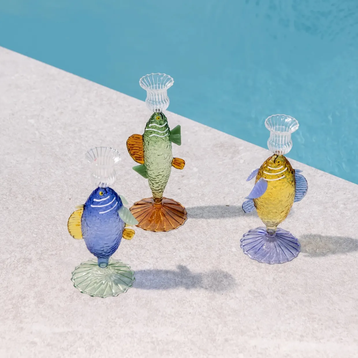 Ljusstake Fish Grön