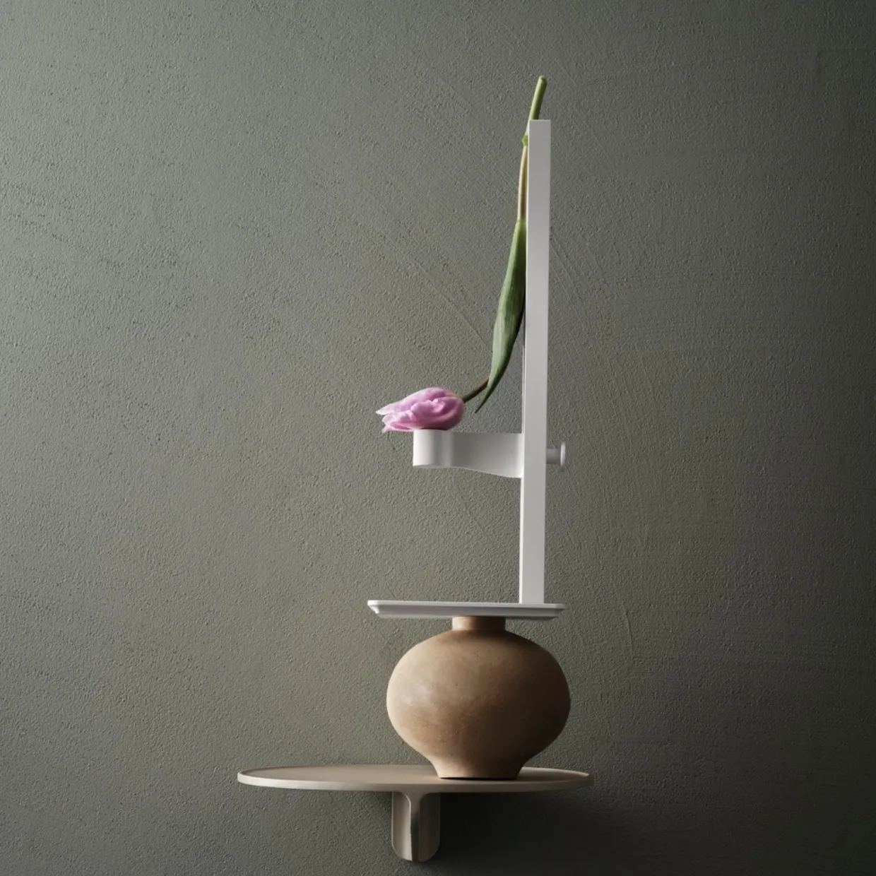 Ljusstake Museum 40x15x13cm Vit