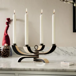 Ljusstake Nordic Light 4 svart