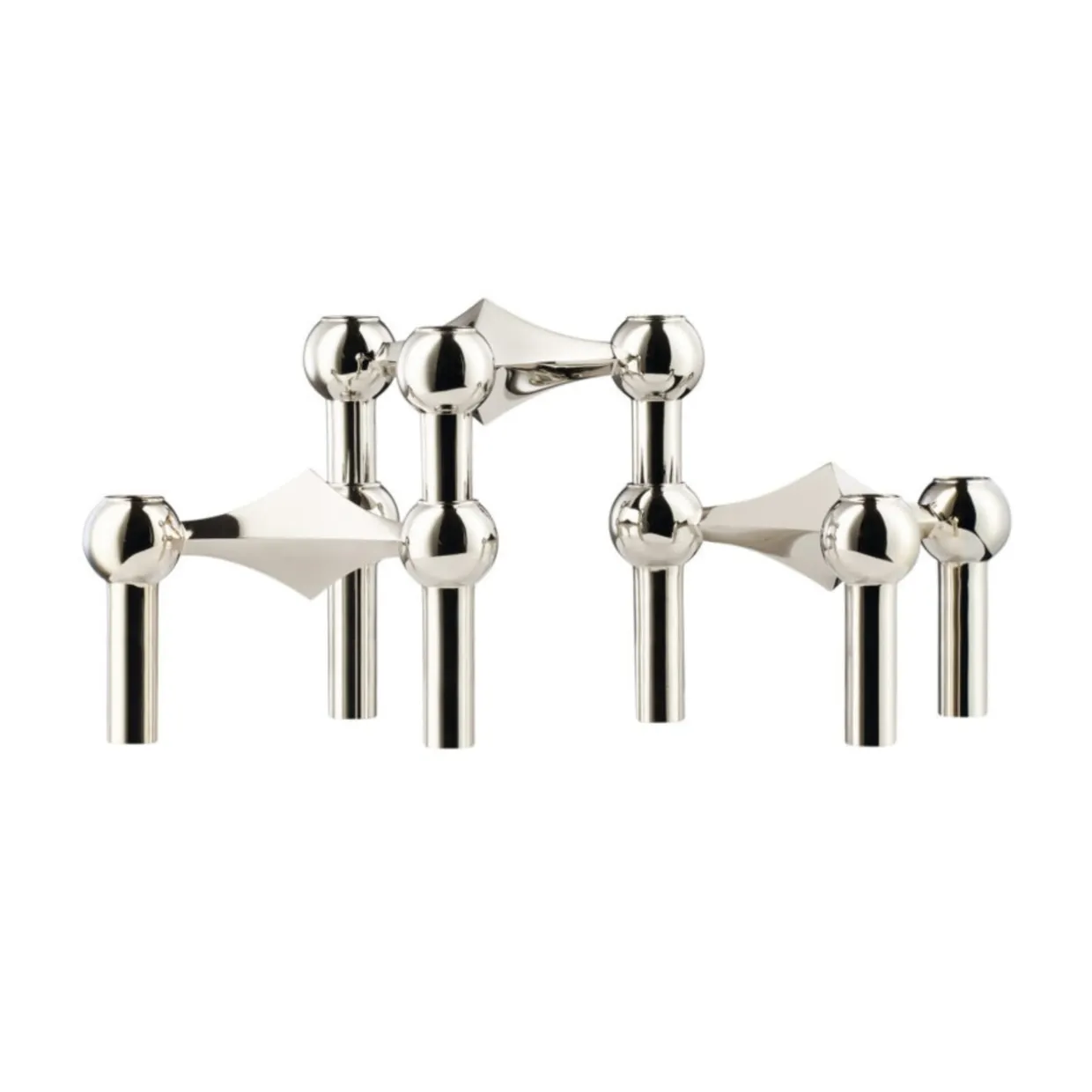 Ljusstake Stoff Nagel 3 pack Krom