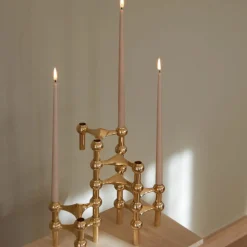 Ljusstake Stoff Nagel 3 pack Mässing