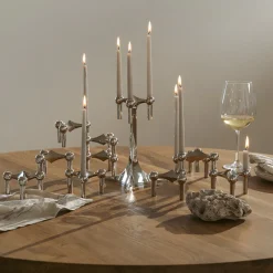 Ljusstake Stoff Nagel Singel Krom