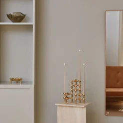 Ljusstake Stoff Nagel Singel Mässing