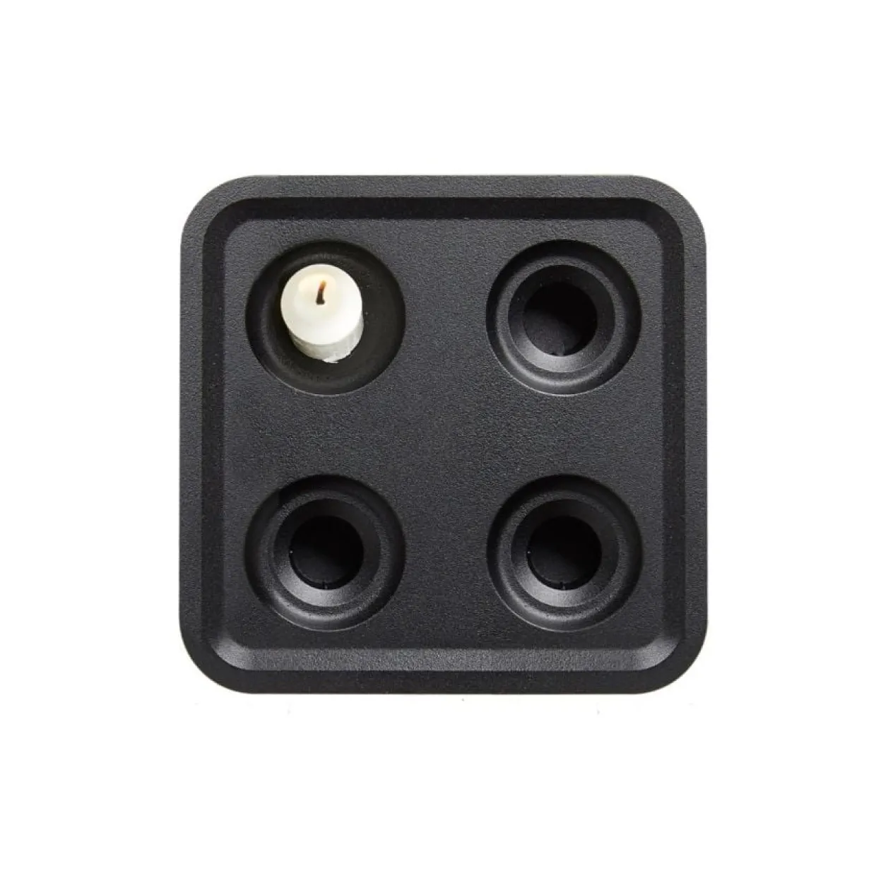 Ljusstake Stumpastaken 4 Ljus Svart