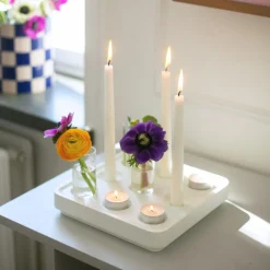 Ljusstake Stumpastaken Small Jubileum Vit