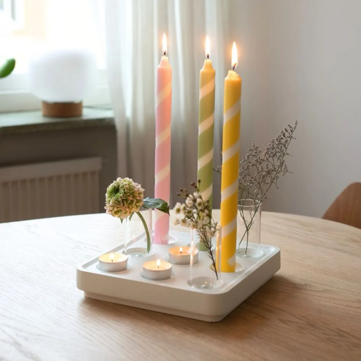 Ljusstake Stumpastaken Small Jubileum Vit