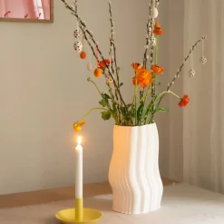 Ljusstake The Water Lily 15 cm Gul