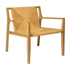 Loungefåtölj m flätad sits Alma Ek