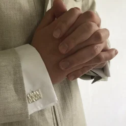 Manchettknapp Solid Silver