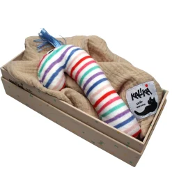 Maskskallra och Snutte Vit pastell ränder