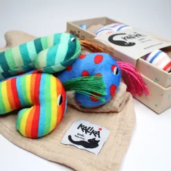 Maskskallra och Snutte Vit pastell ränder