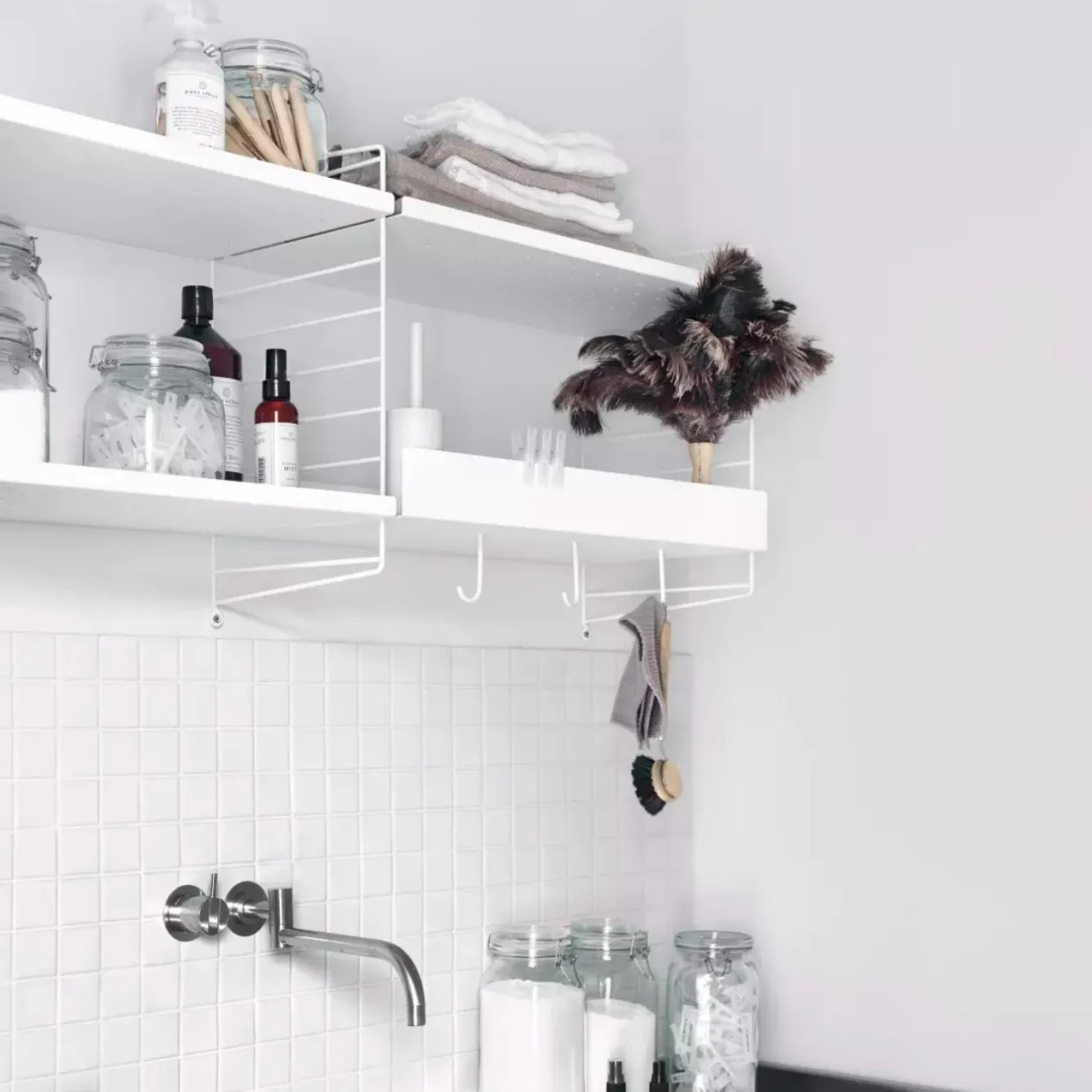 Metallhyllplan Hög 58x20 vit