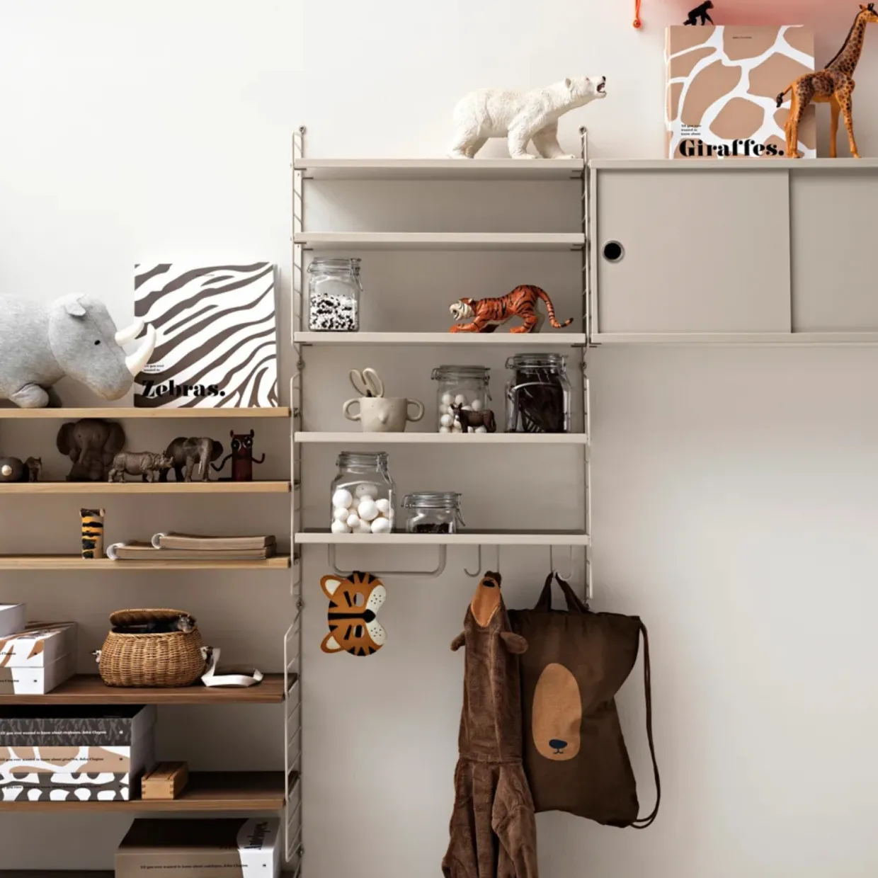 Metallhyllplan Låg 78x20 beige