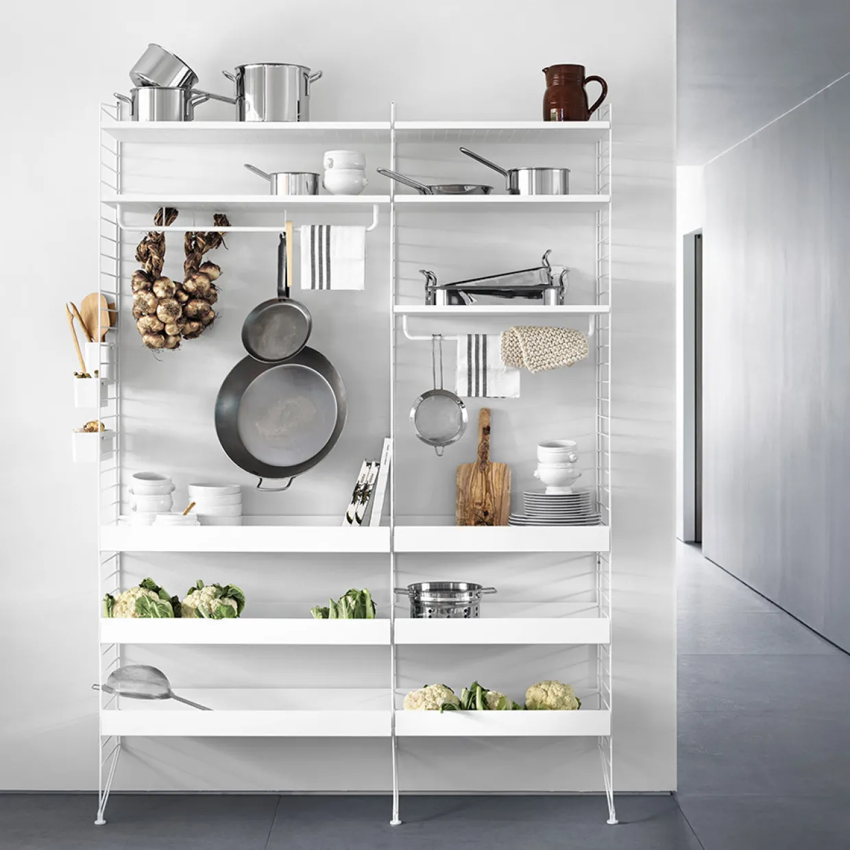 Metallhyllplan Låg 58x30 beige