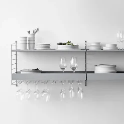 Metallhyllplan Låg 58x30 beige