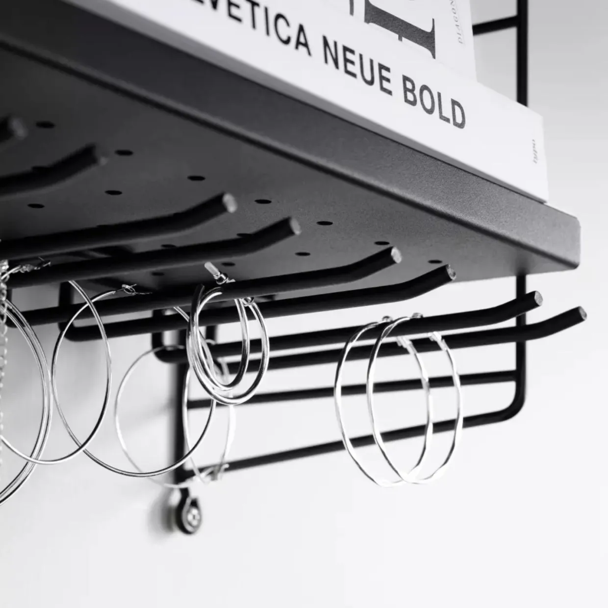 Metallhyllplan Låg 78x20 svart