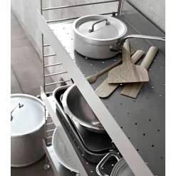 Metallhyllplan Låg 58x30 svart