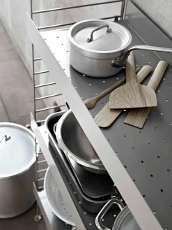 Metallhyllplan Låg 58x30 svart