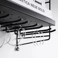 Metallhyllplan Låg 58x30 svart