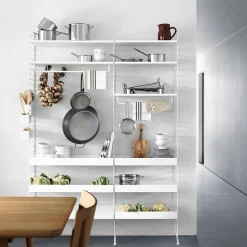 Metallhyllplan Låg 58x30 vit