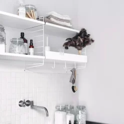 Metallhyllplan Låg 78x30 vit