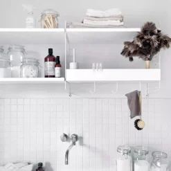 Metallhyllplan Låg 78x20 vit