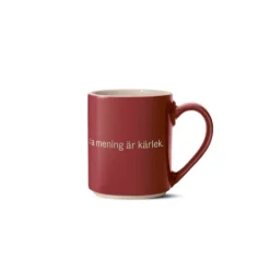 Mugg Astrid Ja, jag tror att livets... Vinröd