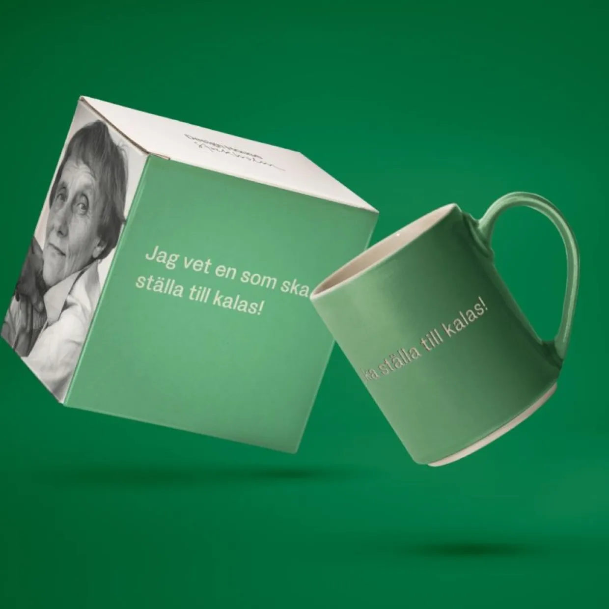 Mugg Astrid Jag vet en som ska ställa till.. Grön