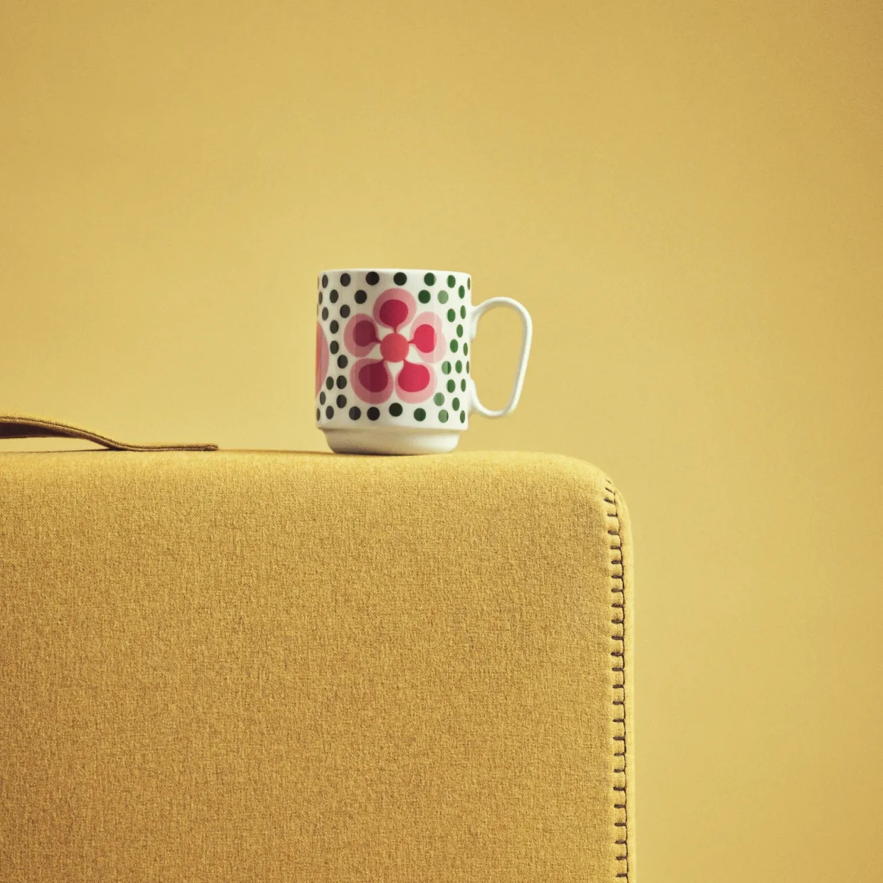 Mugg Birds 1967 Mug Nr.6 Grön/vit