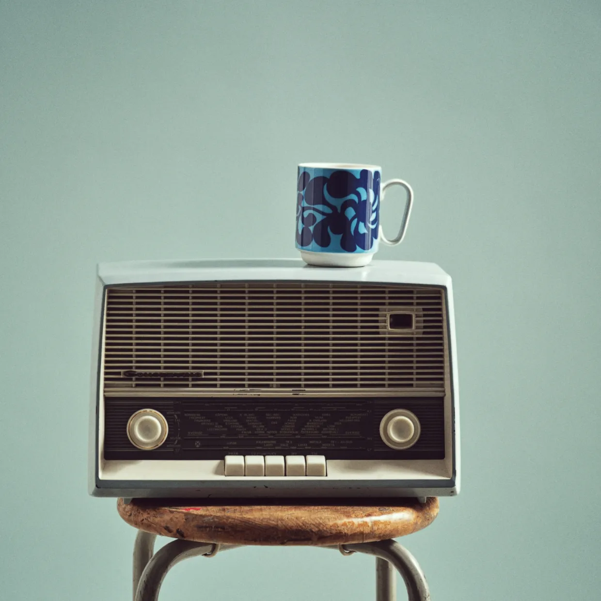 Mugg Birds 1967 Nr.4 Blå/blå