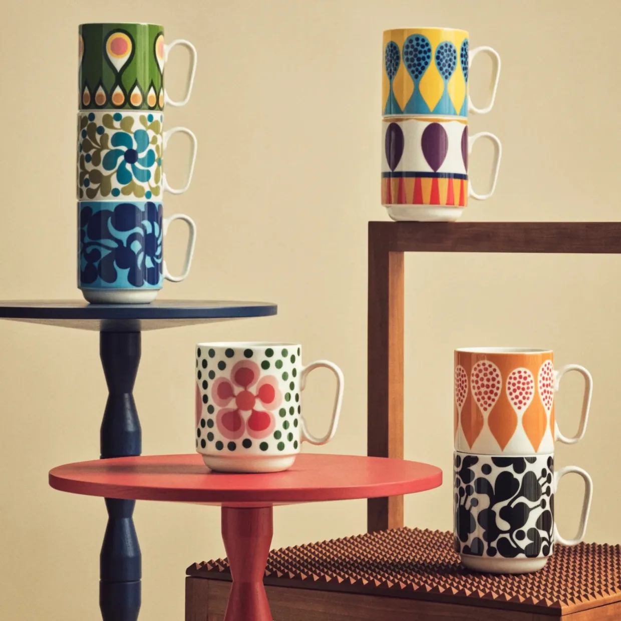 Mugg Birds 1967 Nr.8 Orange/Röd