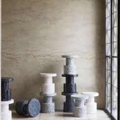 Pall / Sidebord Bit Vit