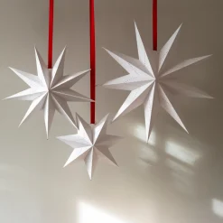 Pappers stjärna Lysa 60cm vit