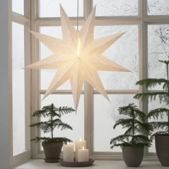 Pappers stjärna Lysa 80cm vit