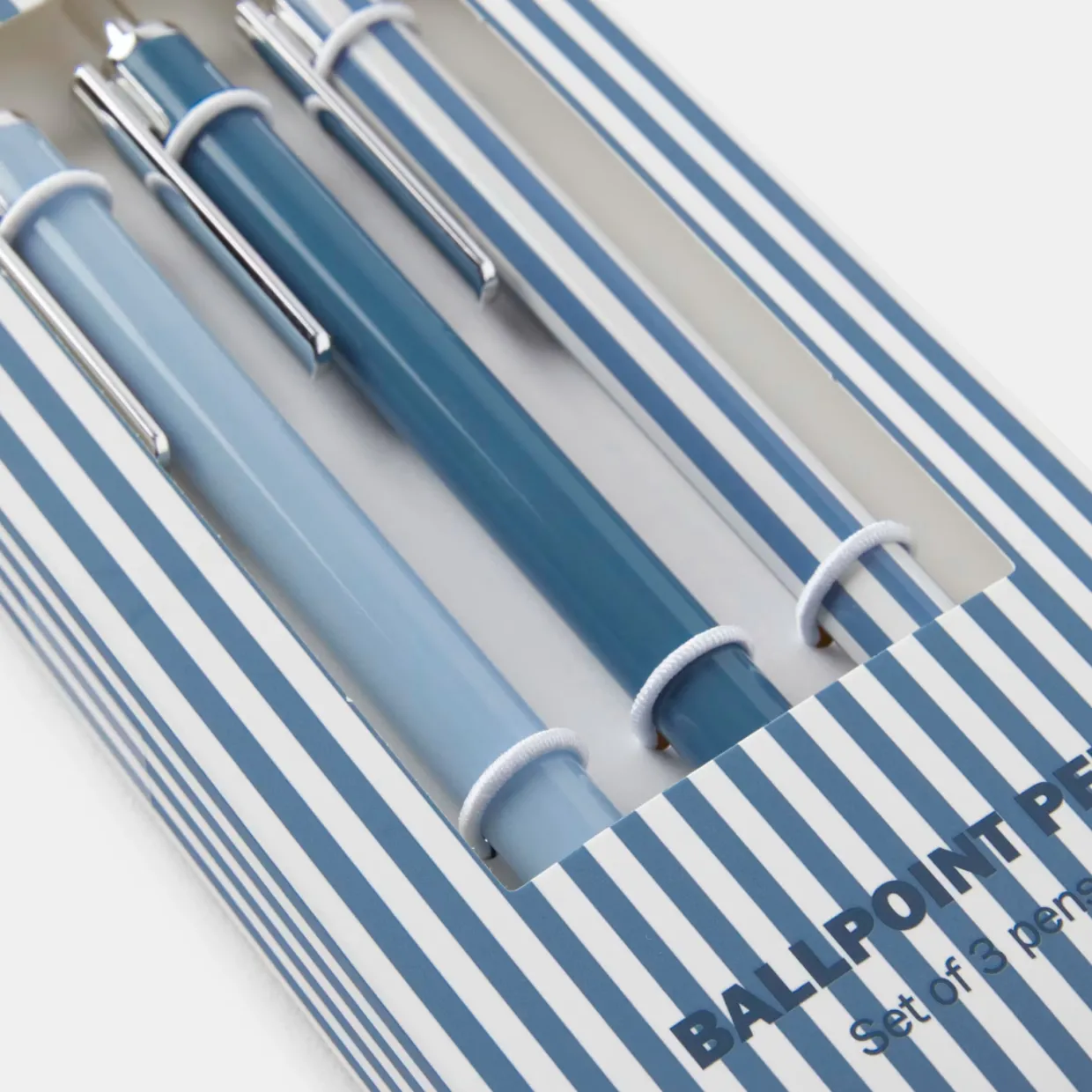 Pennset KIT 3-pack ljusblå/vit