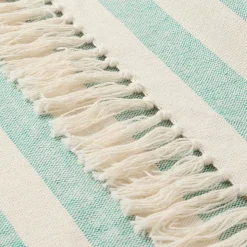 Pläd Elly Stripe 130x170cm turkos