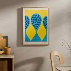 Poster Bird´s 1967- no.5 Blå/Gul