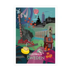 Poster city Södermalm 30x40 cm