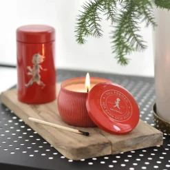 Presentask Doftljus + Tändsticksrör Röd