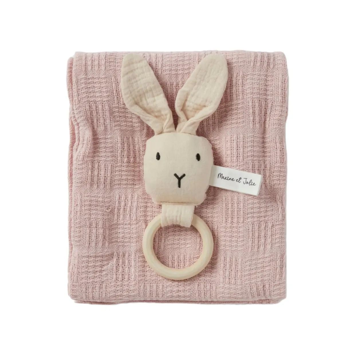 Presentbox Etienne skallra + filt Rosa