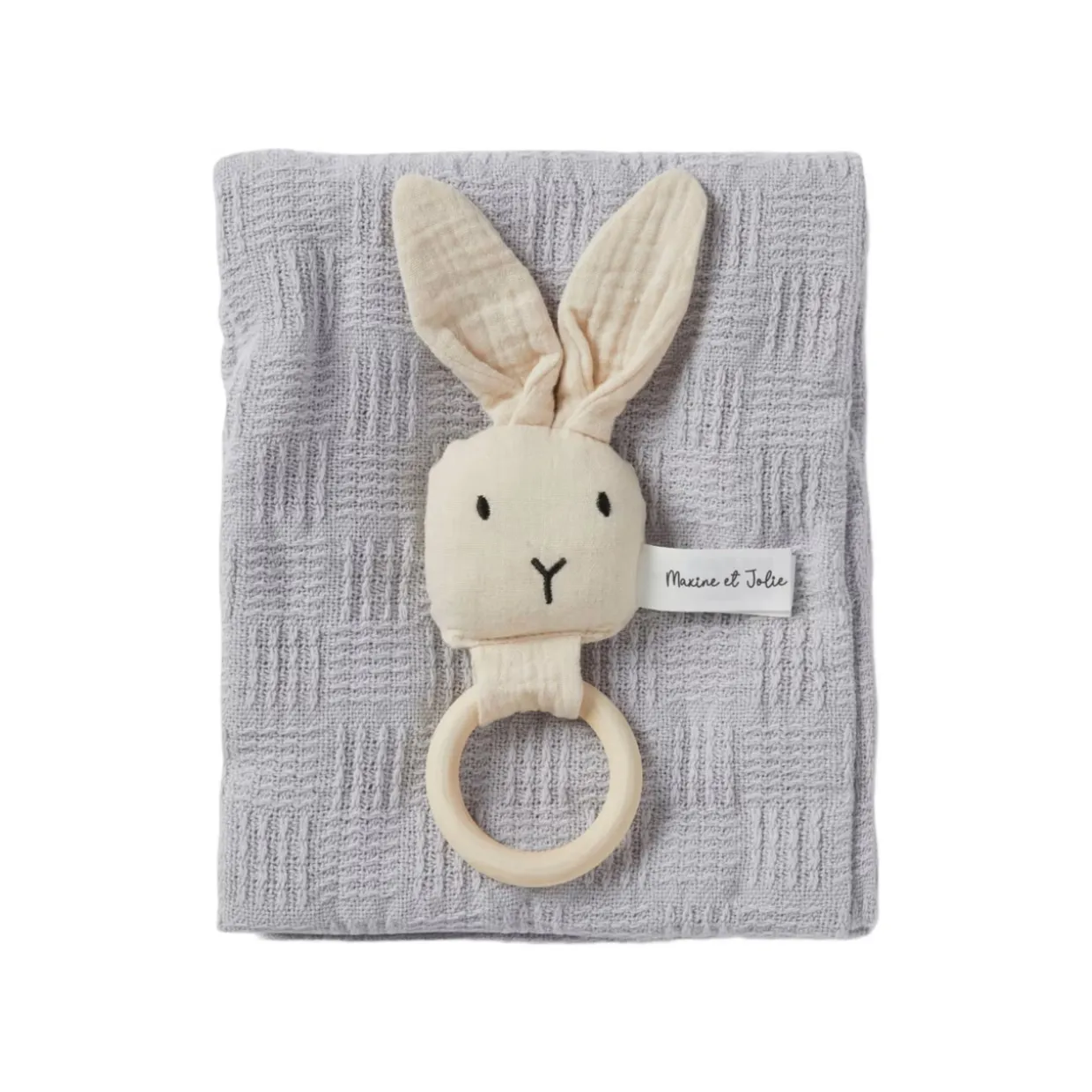 Presentbox Etienne skallra + filt Blå