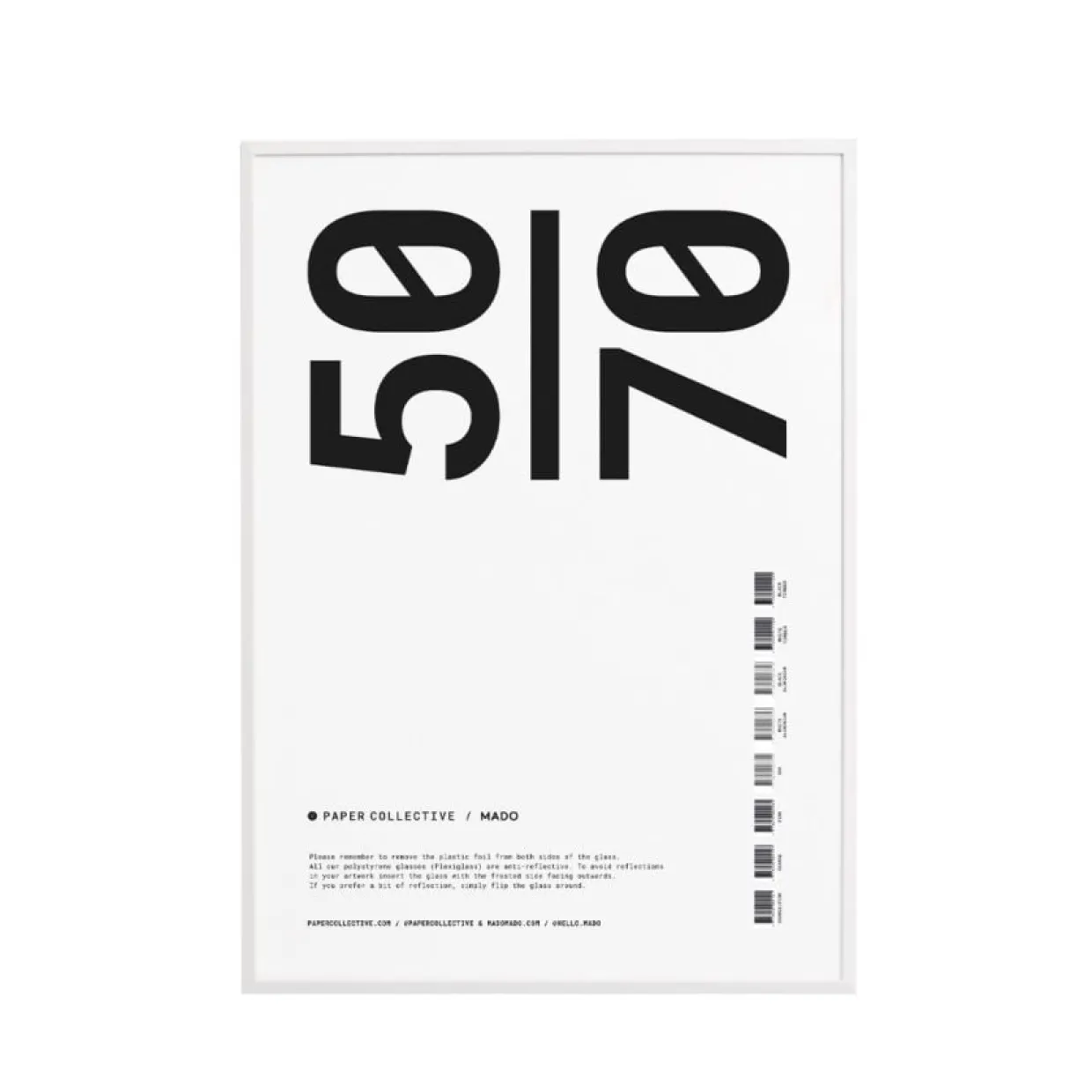 Ram Trä Plexi Vit 50x70 cm