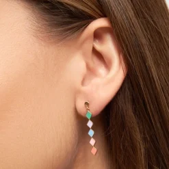 Örhänge Confetti Long Guld Multi