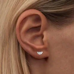 Örhänge Croissant 1 st Silver